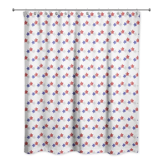 Retro Usa Pattern Shower Curtain Michaels, Red White And Blue Shower Curtain